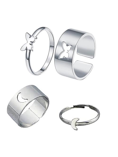silver plated combo ring - 18313023 - Very Small Image - 1