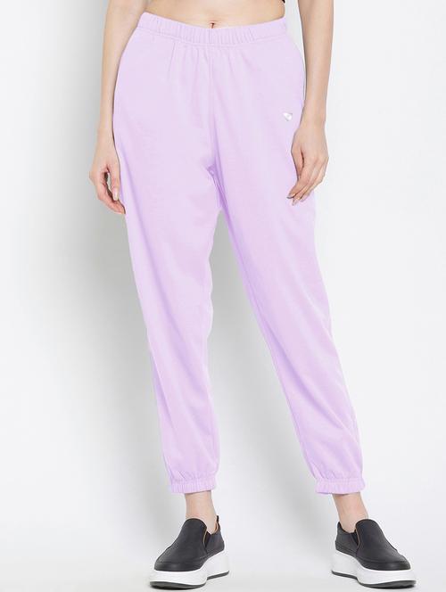 mid rise solid track pant - 18313063 - Very Small Image - 1
