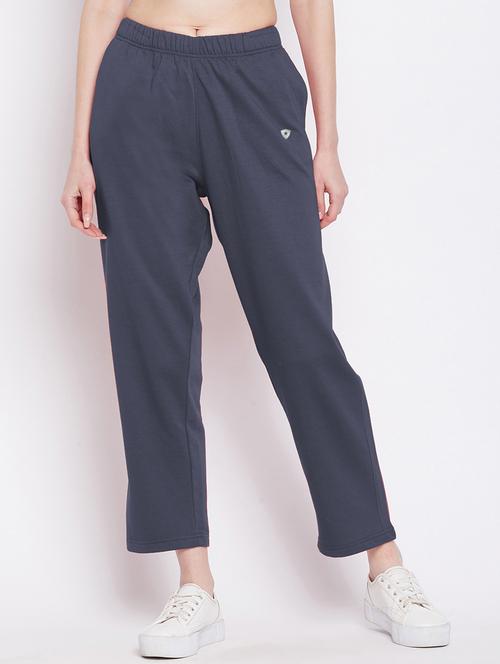 mid rise solid track pant - 18313101 - Very Small Image - 1