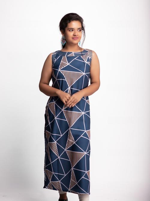 women's straight kurta - 18313473 - Very Small Image - 1