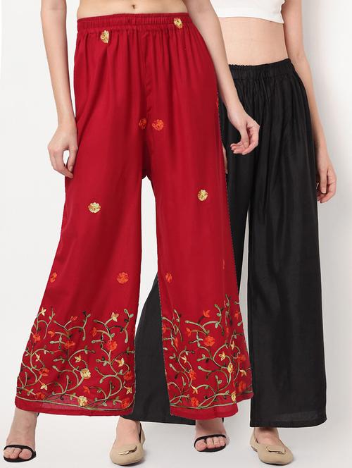 pack of 2 mid rise palazzo - 18313639 - Very Small Image - 1