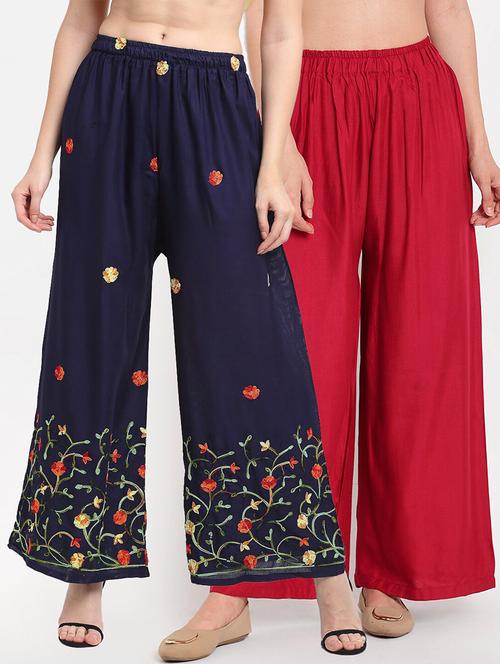 pack of 2 mid rise flared palazzo - 18313652 - Very Small Image - 1