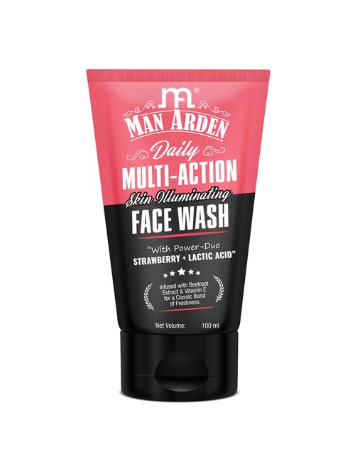 man arden daily multi-action de-tan face wash ubtan turmeric + saffron + rose, 100 ml - 18314019 - Very Small Image - 1