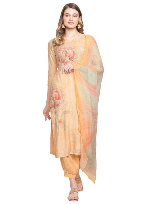 embroidered unstitched suit set - 18314228 - Very Small Image - 1