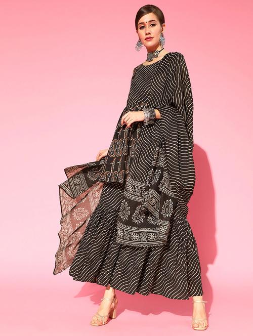 brown cotton kurta sharara set - 18314443 - Very Small Image - 1