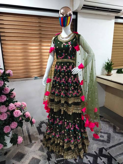 party wear sharara top - 18314485 - Very Small Image - 1