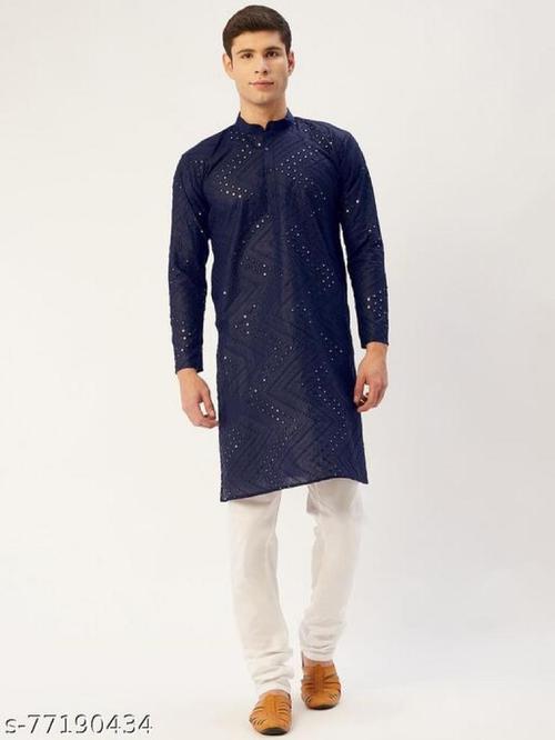 designer kurta two piece with design - 18314512 - Very Small Image - 1