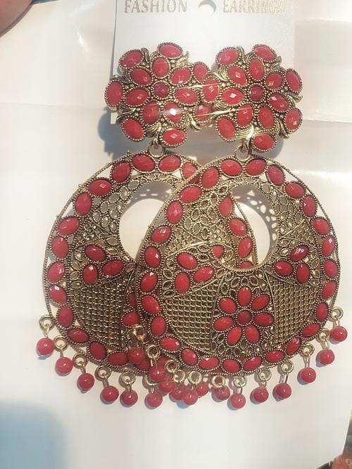 earrings for woman red color - 18314516 - Very Small Image - 1