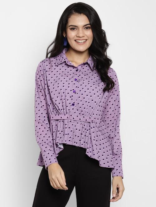 long sleeve polka dots regular top - 18314897 - Very Small Image - 1