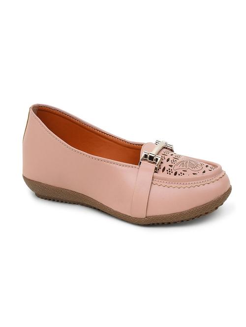 pink synthetic slip on loafers - 18314959 - Very Small Image - 1
