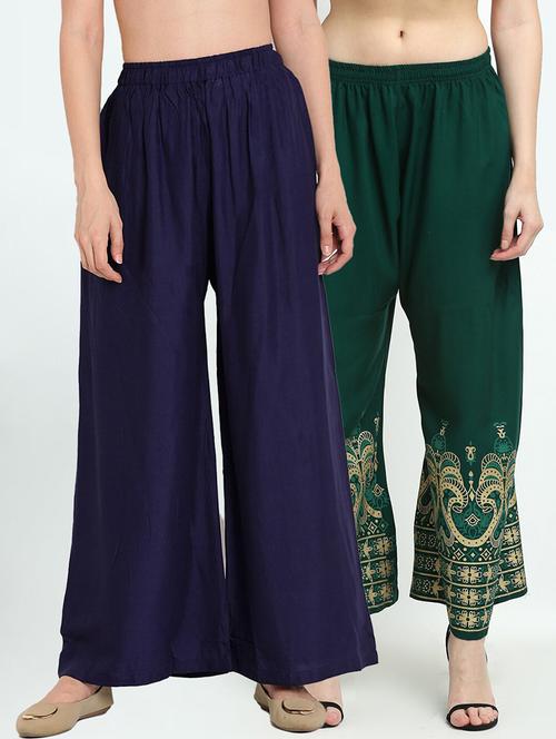 pack of 2 mid rise palazzo - 18316053 - Very Small Image - 1