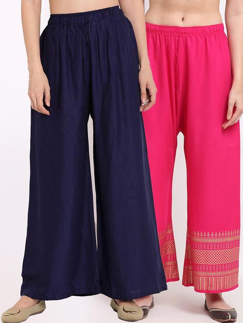 pack of 2 mid rise palazzo - 18316054 - Very Small Image - 1