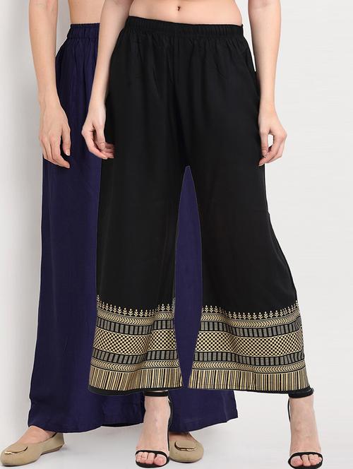 pack of 2 mid rise palazzo - 18316055 - Very Small Image - 1