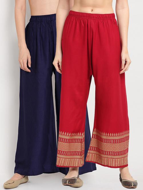 pack of 2 mid rise palazzo - 18316057 - Very Small Image - 1