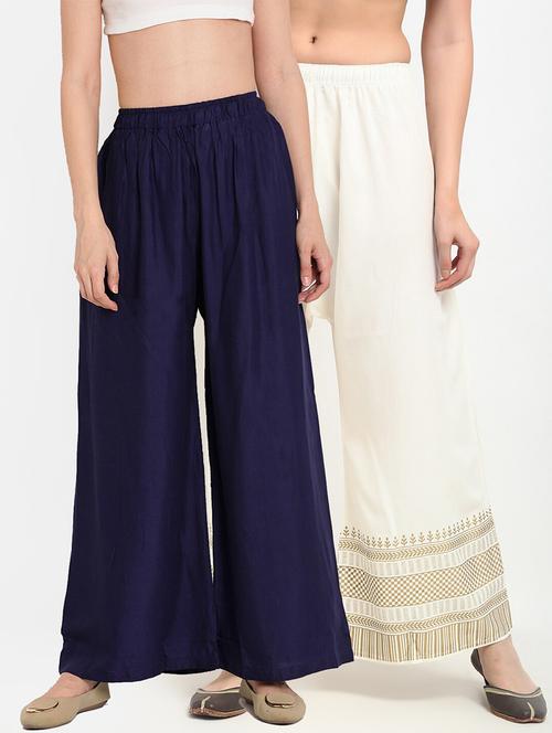 pack of 2 mid rise palazzo - 18316058 - Very Small Image - 1