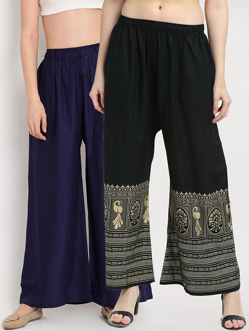 pack of 2 mid rise palazzo - 18316059 - Very Small Image - 1