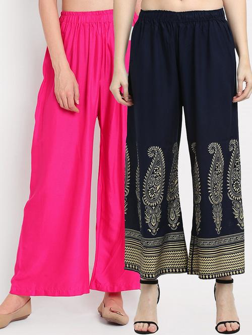 pack of 2 mid rise palazzo - 18316077 - Very Small Image - 1
