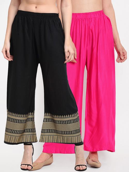 pack of 2 mid rise palazzo - 18316082 - Very Small Image - 1