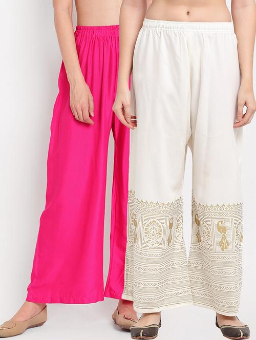 pack of 2 mid rise palazzo - 18316088 - Very Small Image - 1