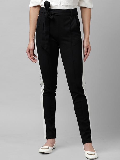 tie front solid peg trouser - 18316321 - Very Small Image - 1