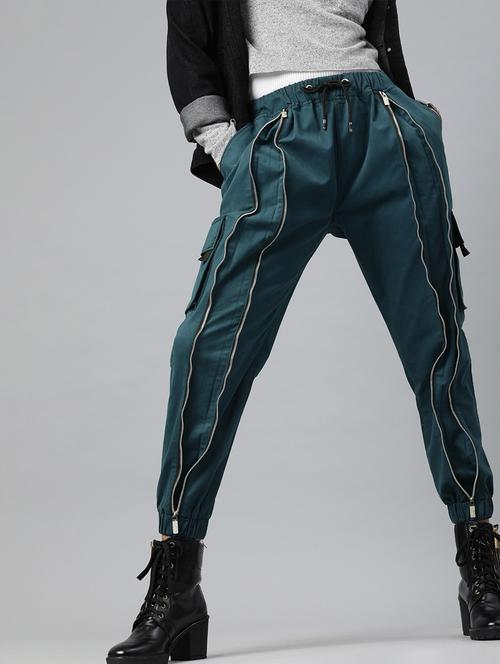high rise solid cargos trouser - 18316329 - Very Small Image - 1