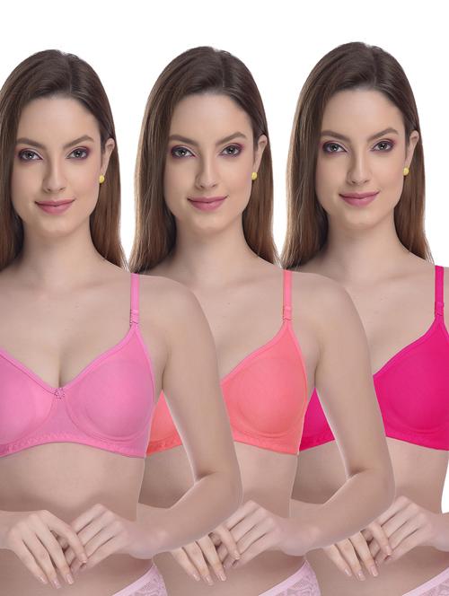 set of 3 pcs solid t-shirt bra - 18316583 - Very Small Image - 1