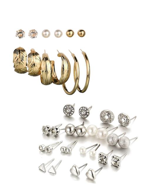 gold brass studs earring - 18316669 - Very Small Image - 1