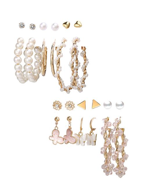 gold brass studs earring - 18316675 - Very Small Image - 1