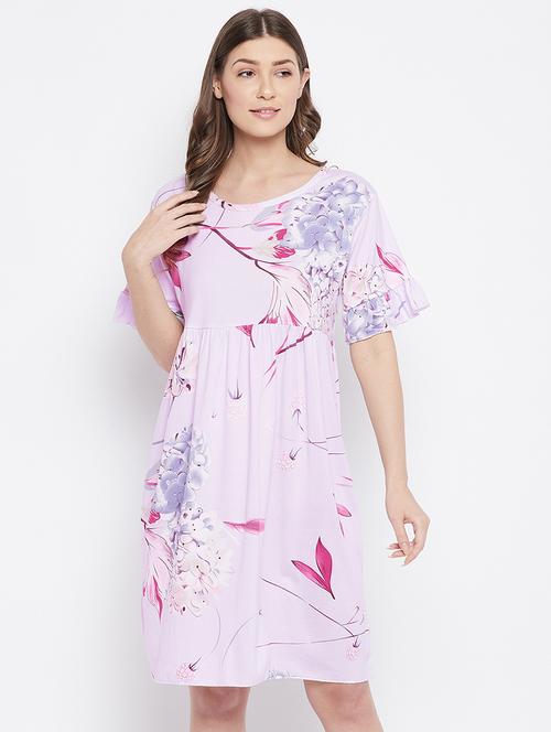 round neck printed sleepshirt - 18317421 - Very Small Image - 1