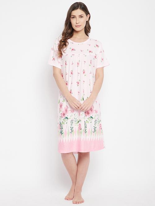 round neck solid sleepshirt - 18317435 - Very Small Image - 1