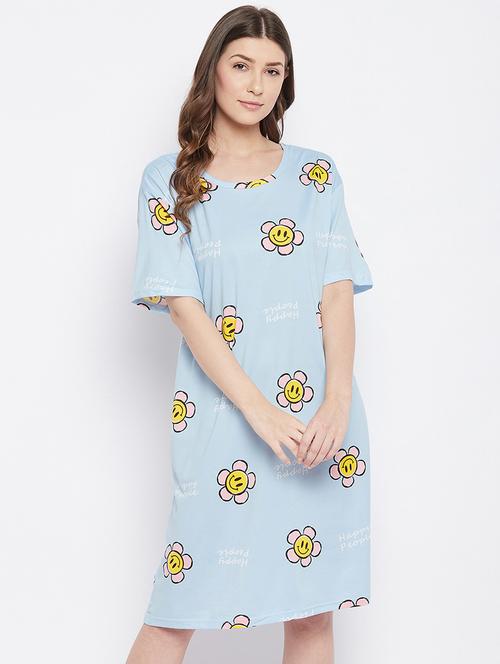 round neck printed sleepshirt - 18317444 - Very Small Image - 1