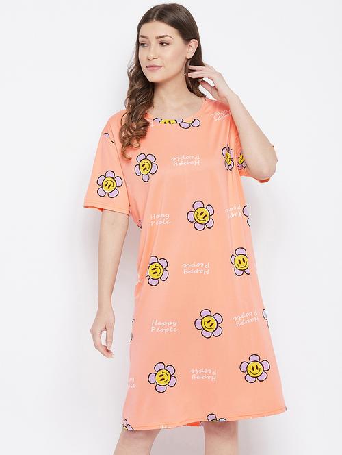 round neck printed sleepshirt - 18317445 - Very Small Image - 1