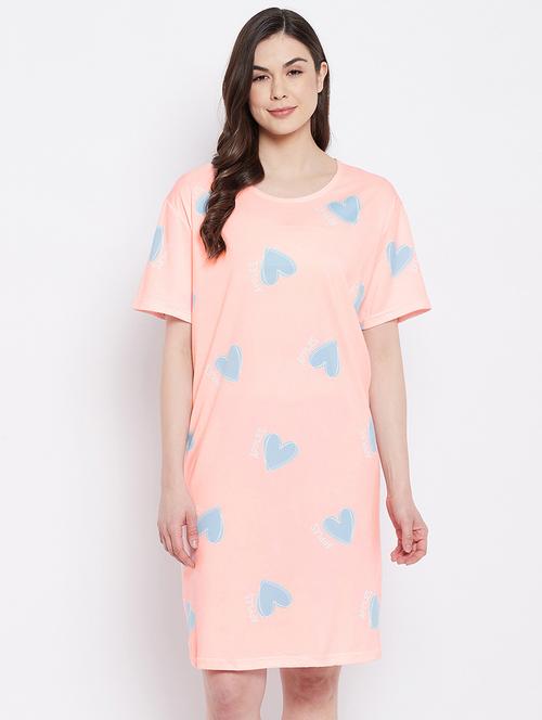 round neck printed sleepshirt - 18317450 - Very Small Image - 1