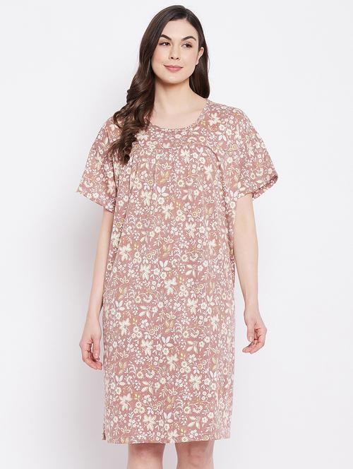 round neck printed sleepshirt - 18317456 - Very Small Image - 1