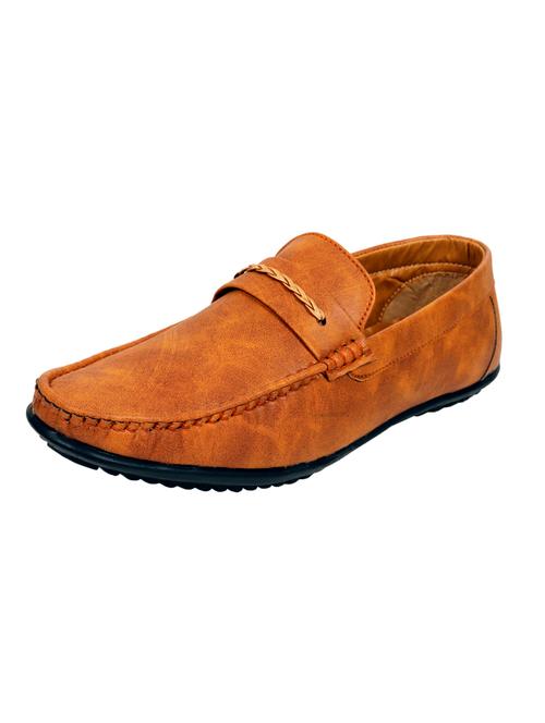 tan synthetic & mesh slip on moccasins - 18317699 - Very Small Image - 1