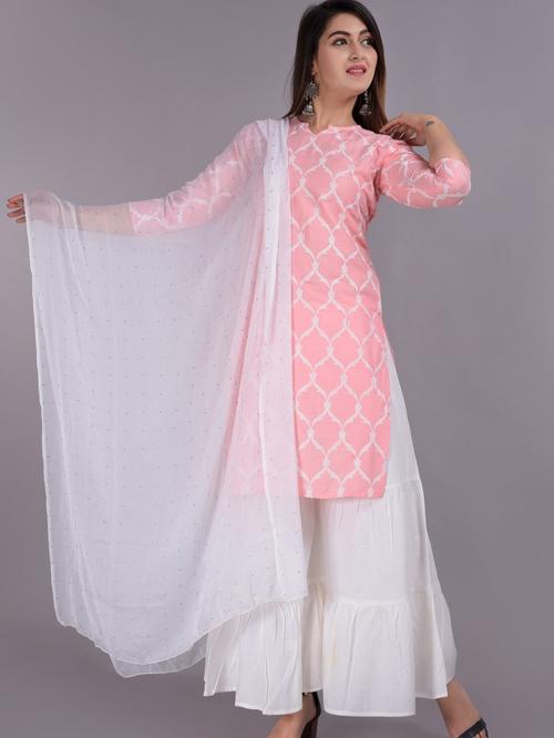 cotton suit with dupatta - 18318912 - Very Small Image - 1