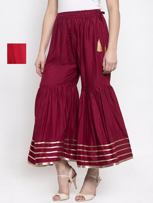 set of 2 pcs solid sharara - 18319044 - Very Small Image - 1