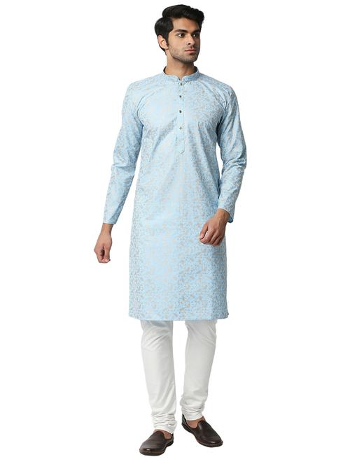 light blue printed ethnic wear set - 18319062 - Very Small Image - 1