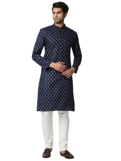 dark blue printed ethnic wear set - 18319081 - Very Small Image - 1