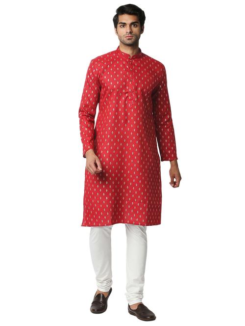 red printed ethnic wear set - 18319083 - Very Small Image - 1