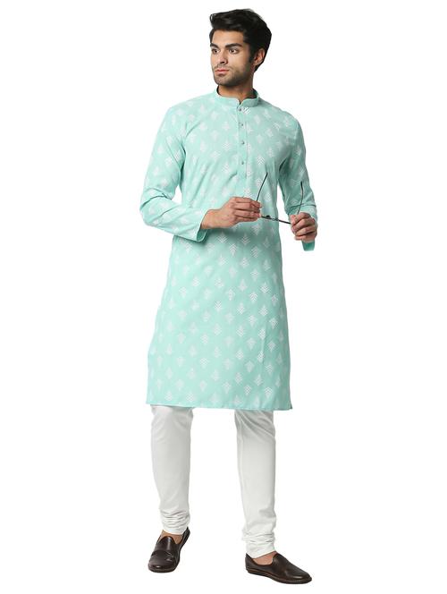 light blue printed ethnic wear set - 18319087 - Very Small Image - 1