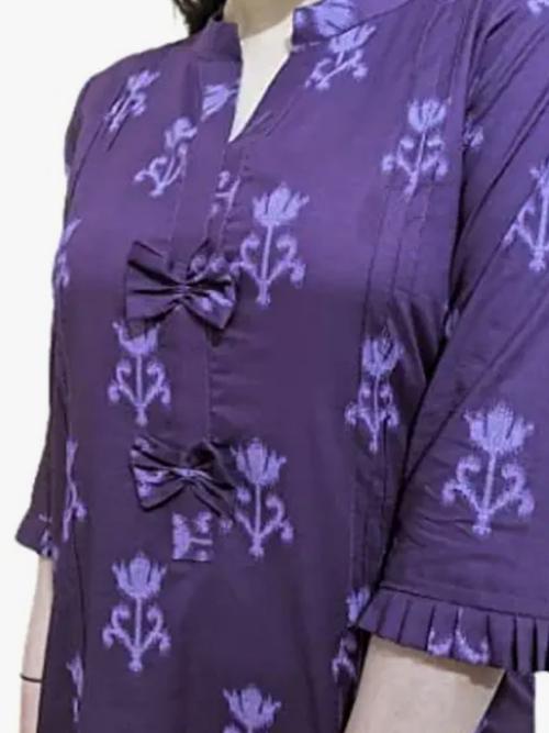raas by harmeet's violet printed rayon - 18319341 - Very Small Image - 1