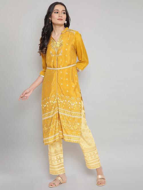 women's straight kurta - 18319463 - Very Small Image - 1