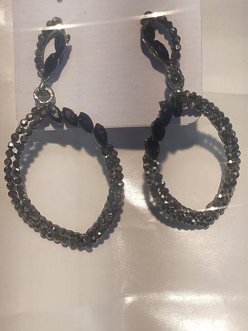 earrings for women black color - 18319634 - Very Small Image - 1