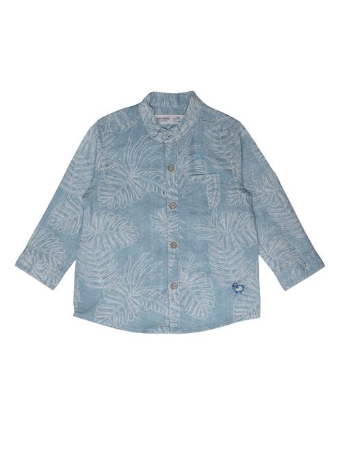 mandarin collar printed shirt - 18319888 - Very Small Image - 1