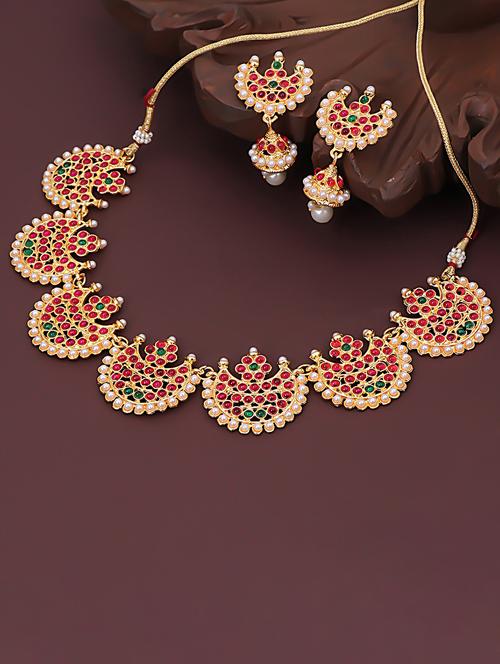 multi colored metal necklaces and earring - 18320233 - Very Small Image - 1