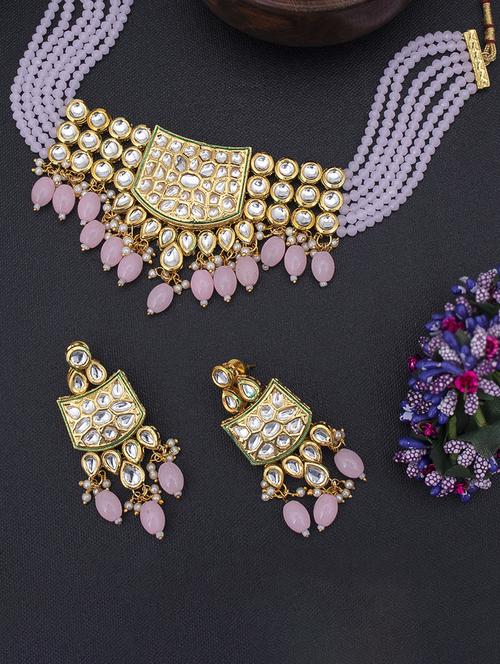 multi colored metal necklaces and earring - 18320249 - Very Small Image - 1