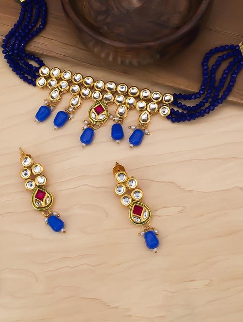multi colored metal necklaces and earring - 18320255 - Very Small Image - 1