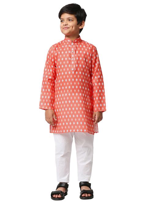 red solid kurta pajama set - 18320683 - Very Small Image - 1
