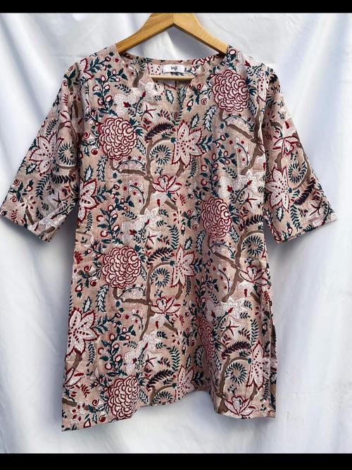 ladies 100% cotton hand block printed - 18320756 - Very Small Image - 1
